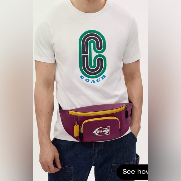Limited Ed❌Coach Track Belt Bag In Colorblock🥳🥳❌❌ - Picture 3 of 16